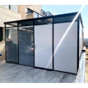 Abri de jardin modulaire isolé 4x3m profils noirs - plancher inclus - Everbox