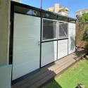 Abri de jardin modulaire isolé 4x3m profils noirs - plancher inclus - Everbox