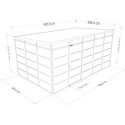 Abri de jardin modulaire isolé 5x3m blanc - plancher inclus - Everbox