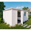 Abri de jardin modulaire isolé 5x3m blanc - plancher inclus - Everbox