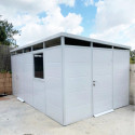 Abri de jardin modulaire isolé 5x3m blanc - plancher inclus - Everbox
