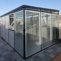 Abri de jardin modulaire isolé 5x3m profils noirs - plancher inclus - Everbox