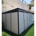 Abri de jardin modulaire isolé 5x3m profils noirs - plancher inclus - Everbox