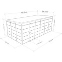Abri de jardin modulaire isolé 6x3m profils noirs - plancher inclus - Everbox