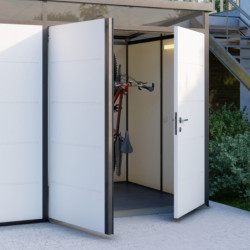 Porte double en remplacement de la porte simple structure noire - Everbox