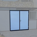 Porte double en remplacement de la porte simple structure noire - Everbox