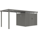 Appentis 275x230cm en acier galvanisé pour abri Kosto 5,29m² ou 6,76m²  - X-METAL
