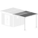 Appentis 275x294cm en acier galvanisé pour abri Kosto 8,64m² - X-METAL