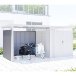 Parois additionnelles en acier galvanisé 0,4mm pour appentis 6,3m² - X-METAL