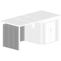 Parois additionnelles en acier galvanisé 0,4mm pour appentis 6,3m² - X-METAL