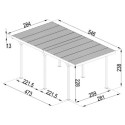 Carport toit plat en acier galvanisé anthracite 284x546cm - X-METAL