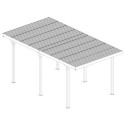 Carport toit plat en acier galvanisé anthracite 284x546cm - X-METAL