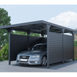 Seitenwände aus 0,4mm verzinktem Stahl für Flachdach-Carport - X-METAL