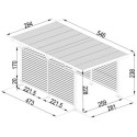 Seitenwände aus 0,4mm verzinktem Stahl für Flachdach-Carport - X-METAL