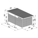 Seitenwände aus 0,4mm verzinktem Stahl für Flachdach-Carport - X-METAL
