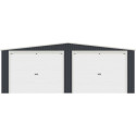 Garage double 637x513cm en acier galvanisé gris anthracite avec portes enroulables - X-METAL
