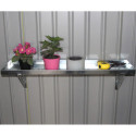 Etagère en acier galvanisé 80x20cm avec supports perforés - X-METAL