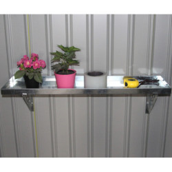 Etagère en acier galvanisé 80x20cm avec supports perforés - X-METAL
