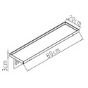Etagère en acier galvanisé 80x20cm avec supports perforés - X-METAL