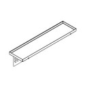 Etagère en acier galvanisé 80x20cm avec supports perforés - X-METAL
