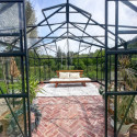 Serre de jardin Orangerie B 12m² anthracite en verre trempé 4mm + embase Green Protect