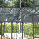 Serre de jardin Orangerie B 12m² anthracite en verre trempé 4mm + embase Green Protect
