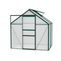 Serre de jardin Comet 2,5m² en aluminium émeraude et polycarbonate 4mm - Vitavia