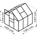 Serre de jardin Comet 3,8m² en aluminium anodisé et polycarbonate 4mm - Vitavia