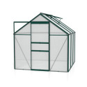 Serre de jardin Comet 3,8m² en aluminium émeraude et polycarbonate 4mm - Vitavia