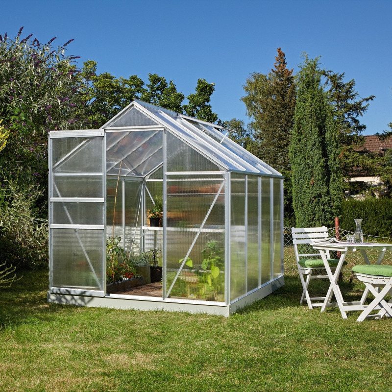 Serre de jardin Comet 5m² en aluminium anodisé et polycarbonate 4mm - Vitavia