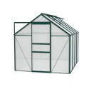 Serre de jardin Comet 5m² en aluminium émeraude et polycarbonate 4mm - Vitavia