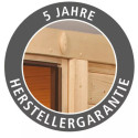 Sauna traditionnel d'angle LARIN poêle a contrôle intégré 3 à 4 places 68mm avec couronne et porte à économie d'énergie K ARIBU