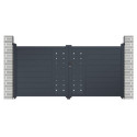 Portail battant en aluminium FANCY FILM 300x142cm - X-Metal