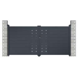 Portail battant en aluminium FANCY FILM 300x142cm - X-Metal