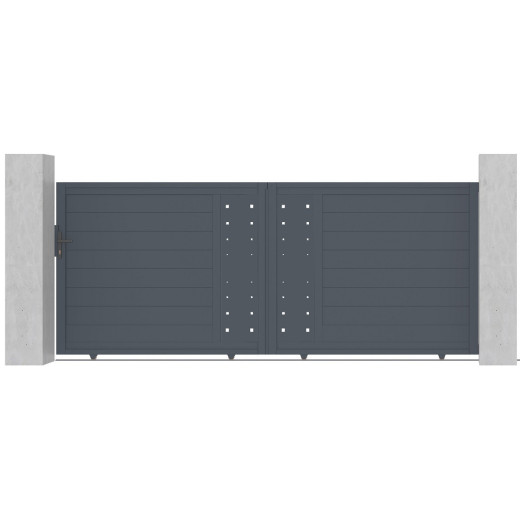 Portail coulissant en aluminium FANCY FILM 350x142cm - X-Metal