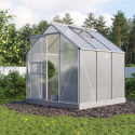 Serre de jardin Planet 3,8m² en aluminium anodisé et polycarbonate 6mm - Vitavia