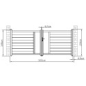 Portail battant en aluminium 350x142cm FANCY GROW - X-Metal