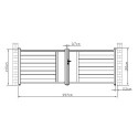Portail battant en aluminium 392x142cm FANCY GROW - X-Metal