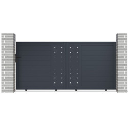 Portail coulissant en aluminium FANCY FILM 300x142cm - X-Metal