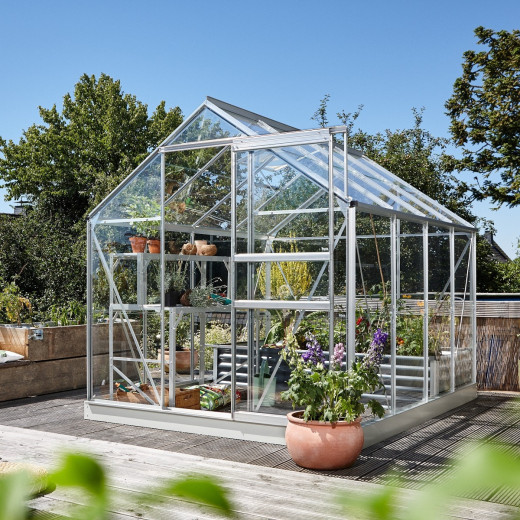 Serre de jardin Planet 5m² en aluminium anodisé et verre de sécurité 3mm - Vitavia