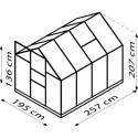 Serre de jardin Planet 5m² en aluminium anodisé et verre de sécurité 3mm - Vitavia