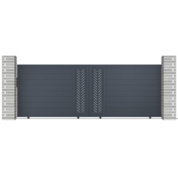 Portail coulissant en aluminium 392x142cm FANCY GROW - X-Metal