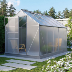 Serre de jardin Planet 6,2m² en aluminium anodisé et polycarbonate 6mm - Vitavia