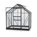 Serre de jardin Planet 2,5m² en aluminium noir et verre de sécurité 3mm - Vitavia