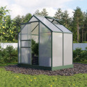 Serre de jardin Planet 2,5m² en aluminium émeraude et polycarbonate 6mm - Vitavia