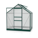 Serre de jardin Planet 2,5m² en aluminium émeraude et polycarbonate 6mm - Vitavia