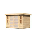 Karibu Abris de jardin en bois Bois massif Bois naturel 6.55m²