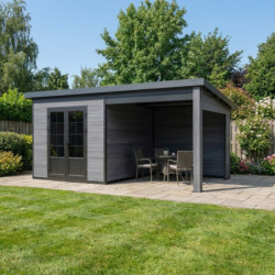 Woodlife Garden Abris de jardin en composite Composite Gris 15.66m²