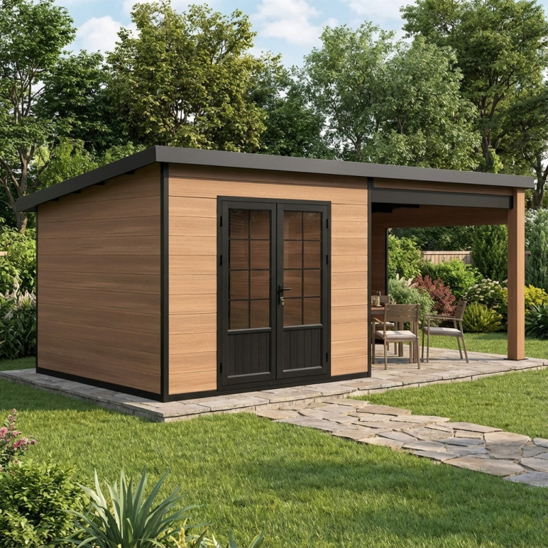 Woodlife Garden Abris de jardin en composite Composite Marron 15.66m²