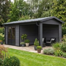 Woodlife Garden Abris de jardin en composite Composite Gris 15.66m²